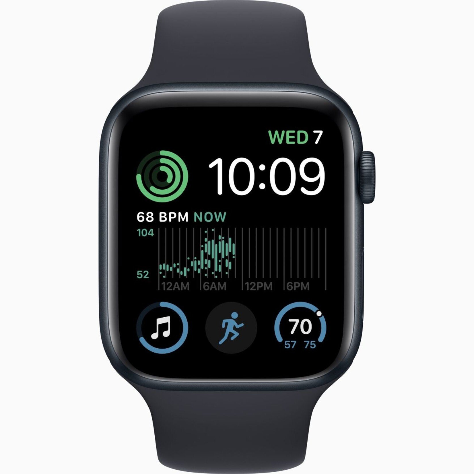 Apple Apple Watch - SE - GPS - 44mm - Midnight w/ Midnight Sport Band