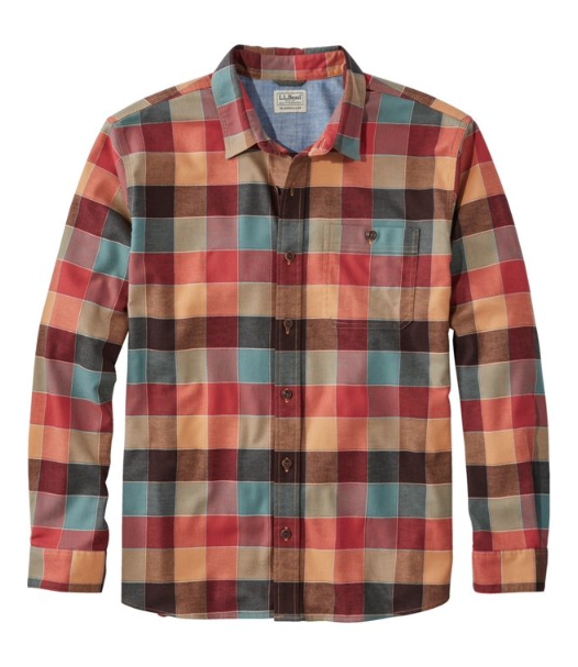 M’s L/S BeanFlex® All-Season Flannel Shirt, Traditional Untucked 