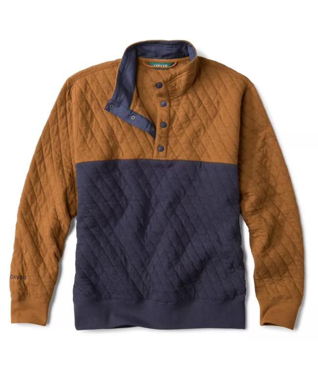 Orvis M's Outdoor Quilted Colorblock Snap Sweatshirt