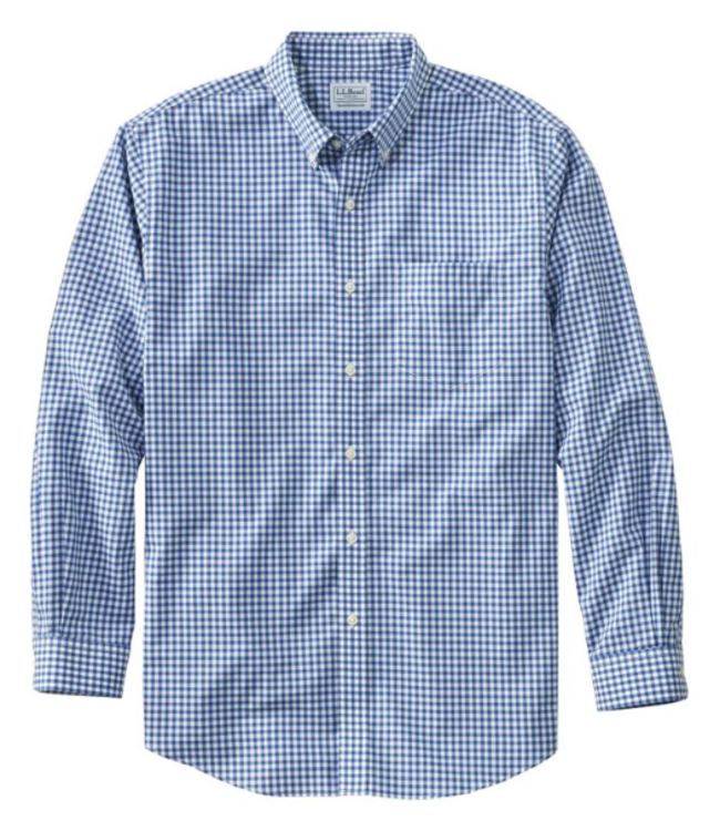 L.L.Bean M's Wrinkle-Free Kennebunk Sport Shirt, Traditional Fit Check