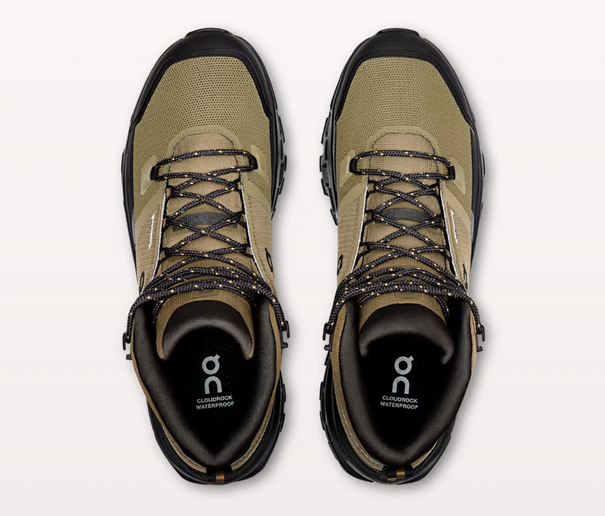 on Cloudrock Waterproof M カーキ ON CLOUD Cloudrock Waterproof Green Brown Weatherproof Lace