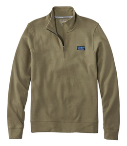 L.L.Bean M's Comfort Stretch Performance Piqué, Quarter-Zip Pullover