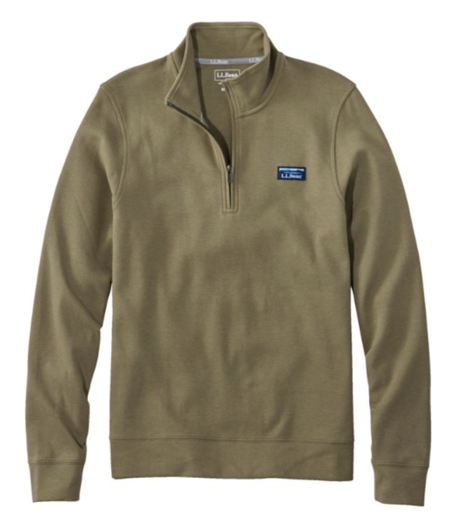 L.L.Bean M's Comfort Stretch Performance Piqué, Quarter-Zip Pullover