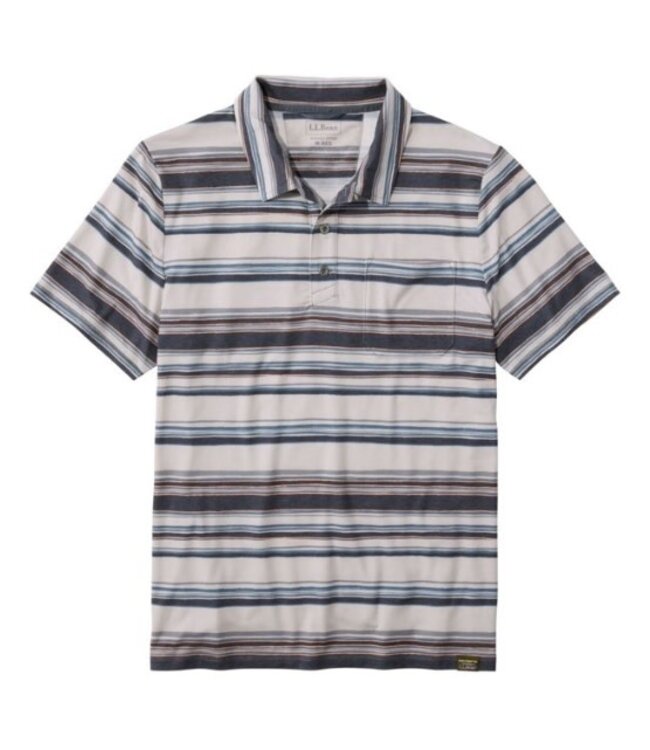 L.L.Bean M's S/S Everyday SunSmart® Polo 2.0, Stripe