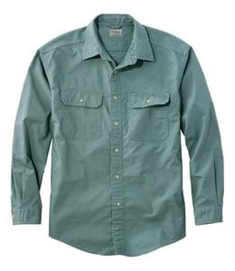 L.L.Bean M's L/S Sunwashed Canvas Shirt, Traditional Fit