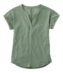 L.L.Bean W's S/S Streamside Tee, Splitneck