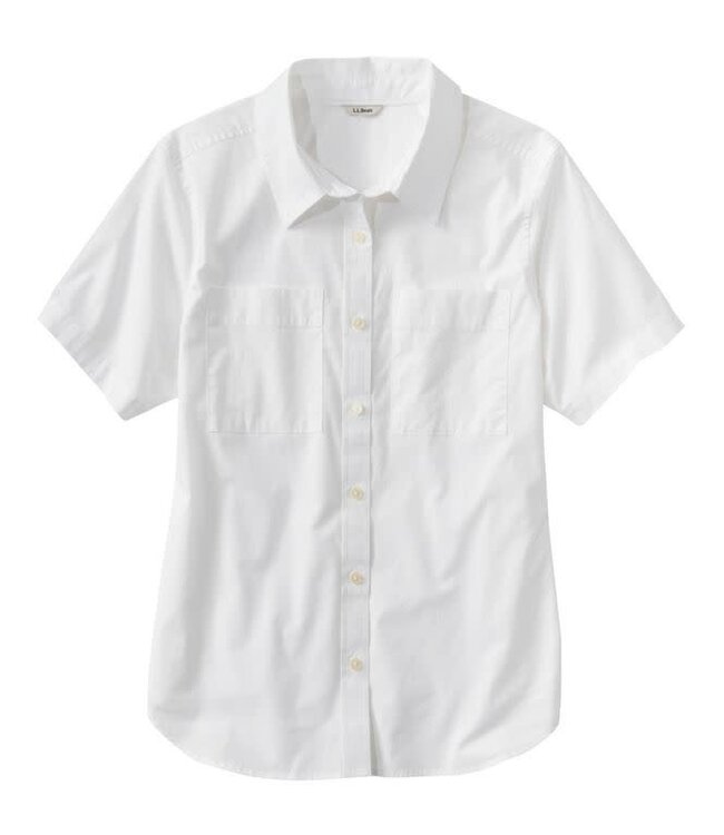 L.L.Bean W's S/S Essential Cotton Poplin Shirt