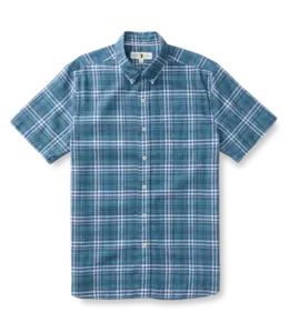 Duckhead M's Quinton Plaid Linen Cotton Oxford Sport Shirt