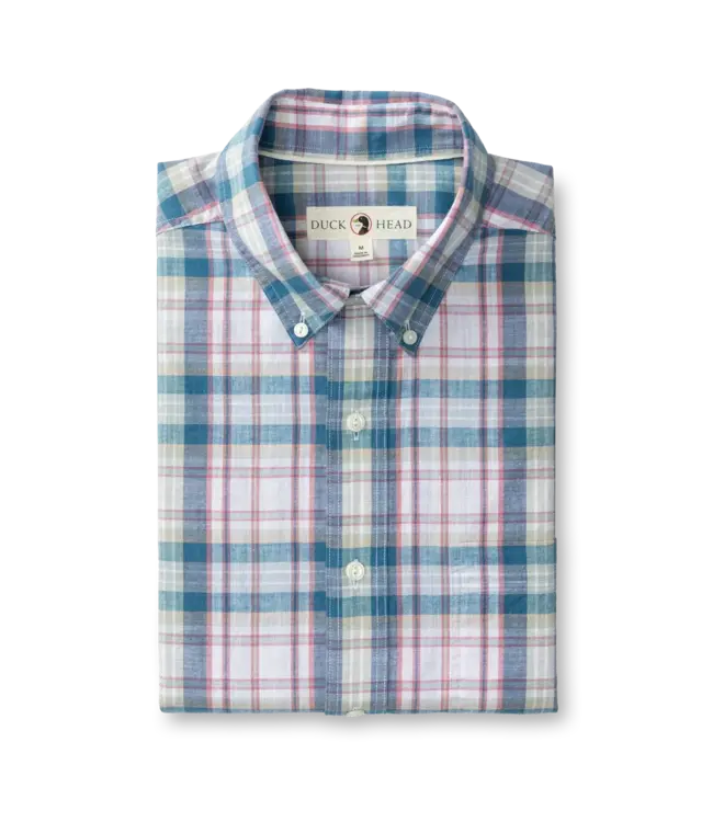 Duckhead M's Owens Plaid Cotton Slub Sport Shirt