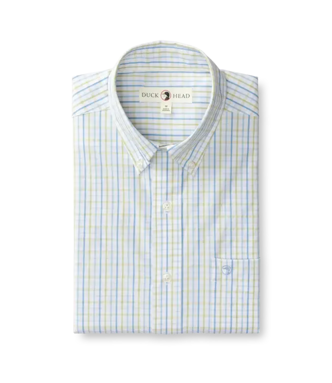 Duckhead M's Gaston Plaid Performance Poplin Sport Shirt