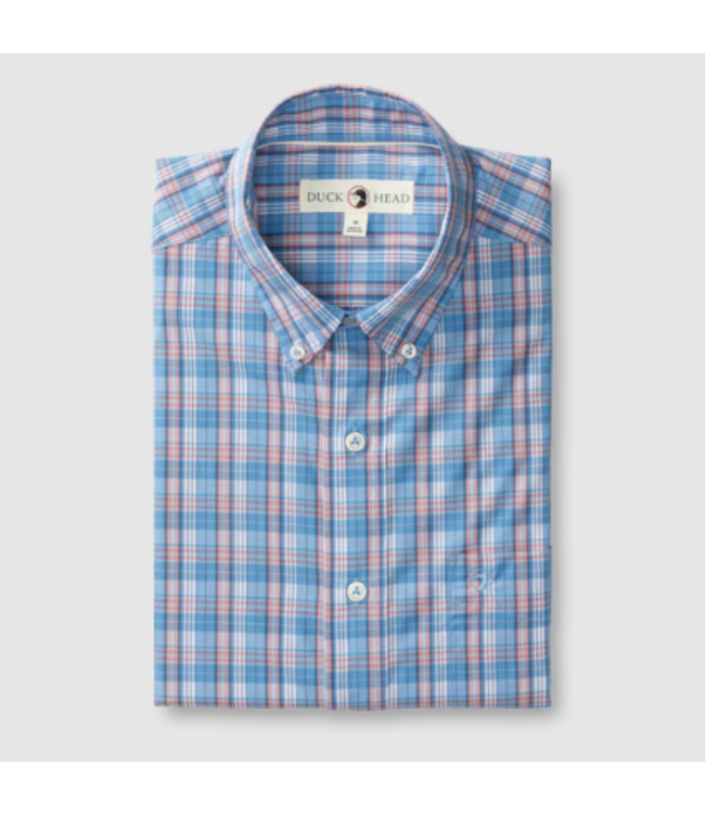 Duckhead M's Marcus Plaid Performance Poplin Sport Shirt