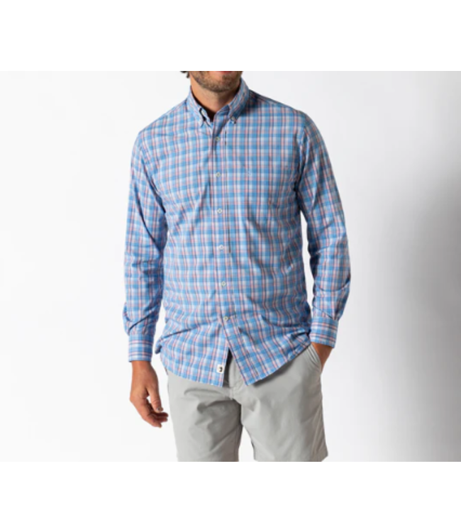 Duckhead M's Marcus Plaid Performance Poplin Sport Shirt
