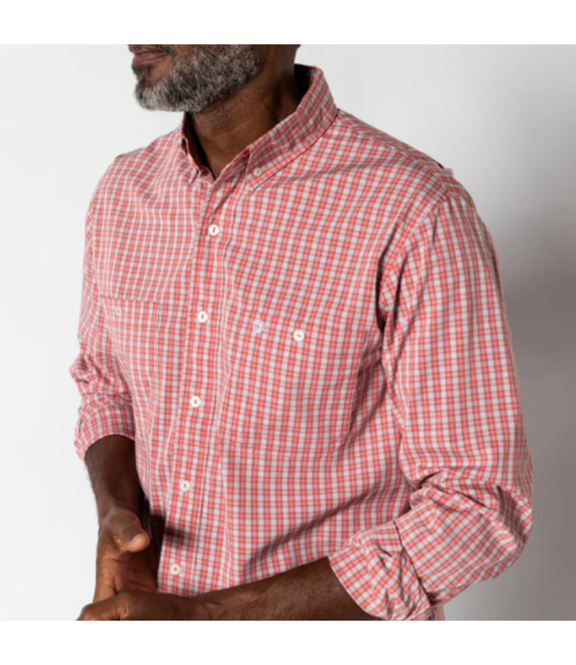 Duckhead M's Sherman Plaid Performance Poplin Guide Shirt