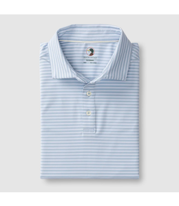 Duckhead M's S/S Davis Stripe Long Drive Performance Polo