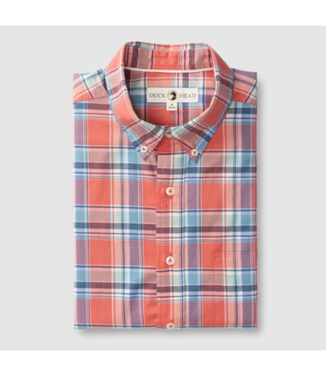 Duckhead M's Boone Plaid Cotton Twill Sport Shirt