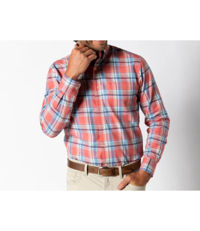 Duckhead M's Boone Plaid Cotton Twill Sport Shirt