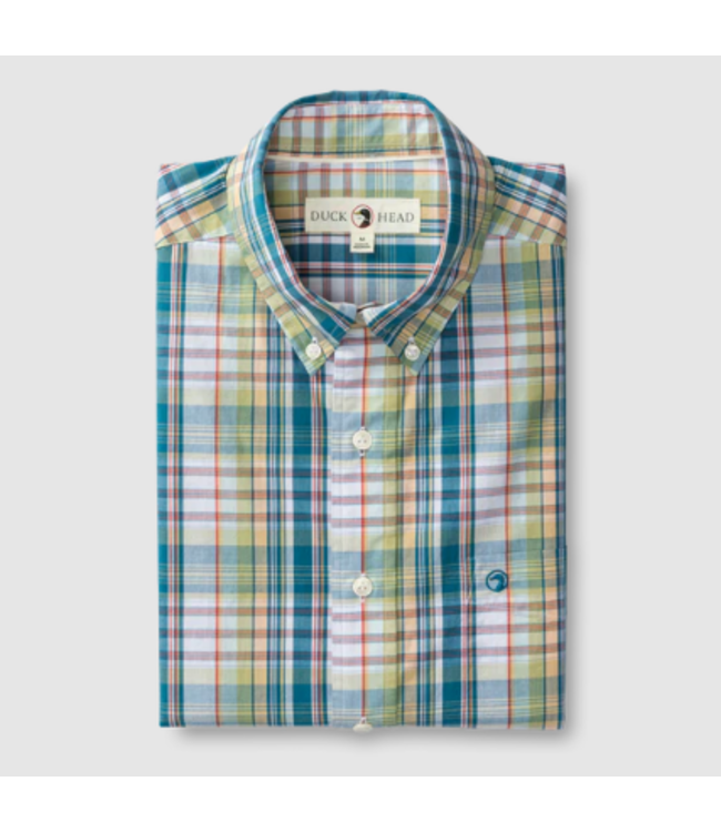 Duckhead M's Cascade Plaid Cotton Poplin Sport Shirt