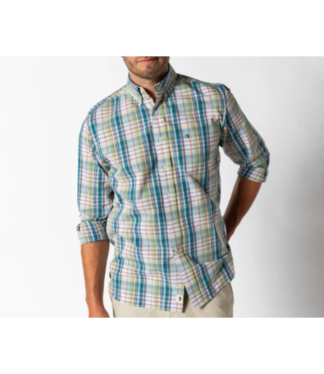Duckhead M's Cascade Plaid Cotton Poplin Sport Shirt