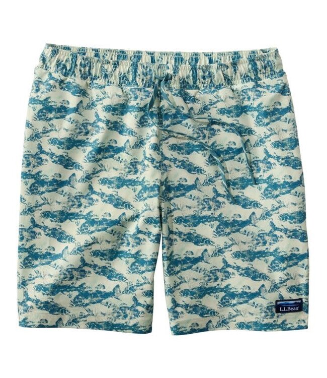 L.L.Bean M's Vacationland Stretch Swim Trunks, Print, 8"