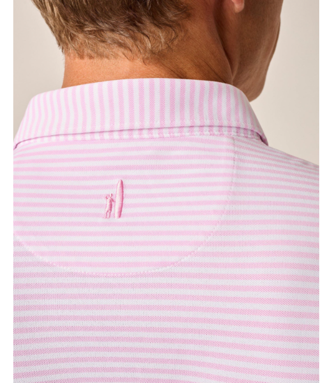 johnnie-O M's Stetson Stripe Performance Mesh Polo