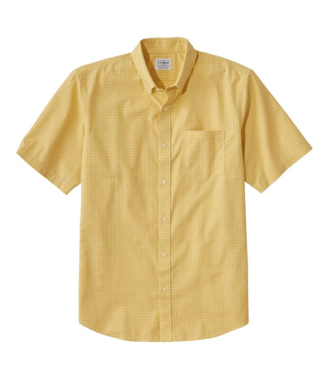 L.L.Bean M's S/S Wrinkle-Free Kennebunk Sport Shirt, Traditional Fit, Check