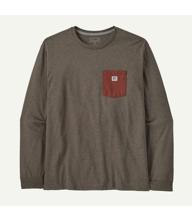Patagonia M's L/S Shop Sticker Pocket Responsibili-Tee®