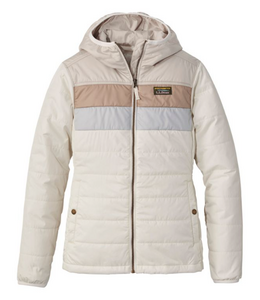 L.L.Bean W's Mountain Classic Puffer Hooded Jacket, Colorblock