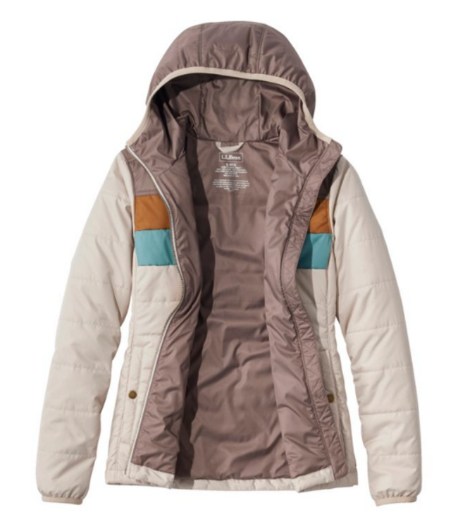 L.L.Bean W's Mountain Classic Puffer Hooded Jacket, Colorblock