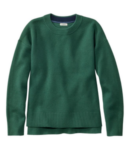L.L.Bean W's Wicked Soft Cotton/Cashmere Crewneck Sweater