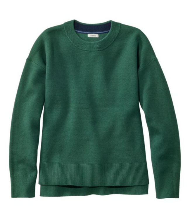 L.L.Bean W's Wicked Soft Cotton/Cashmere Crewneck Sweater
