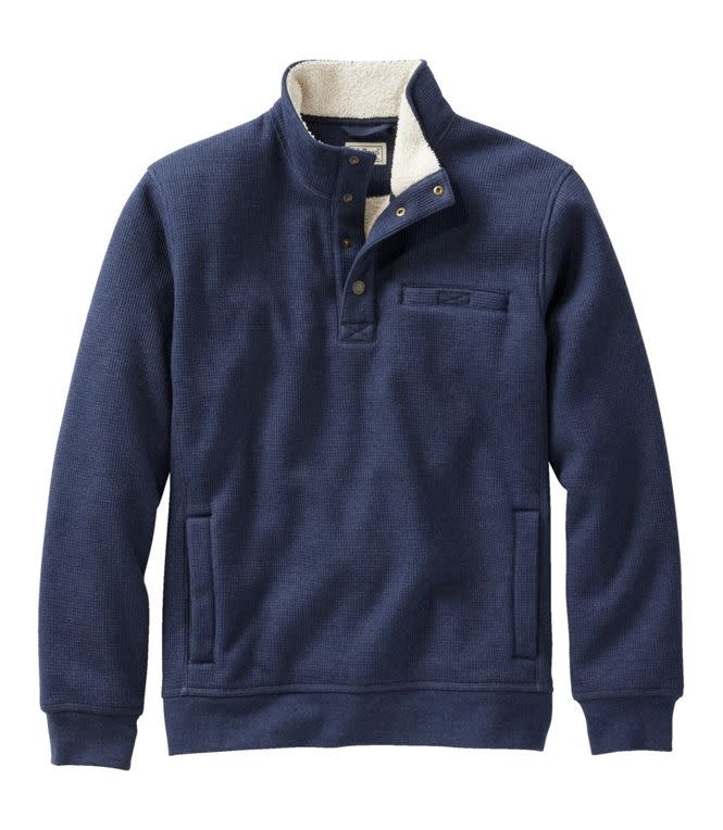 M's Katahdin Iron Works Bonded Waffle Fleece, Mockneck - Mountain