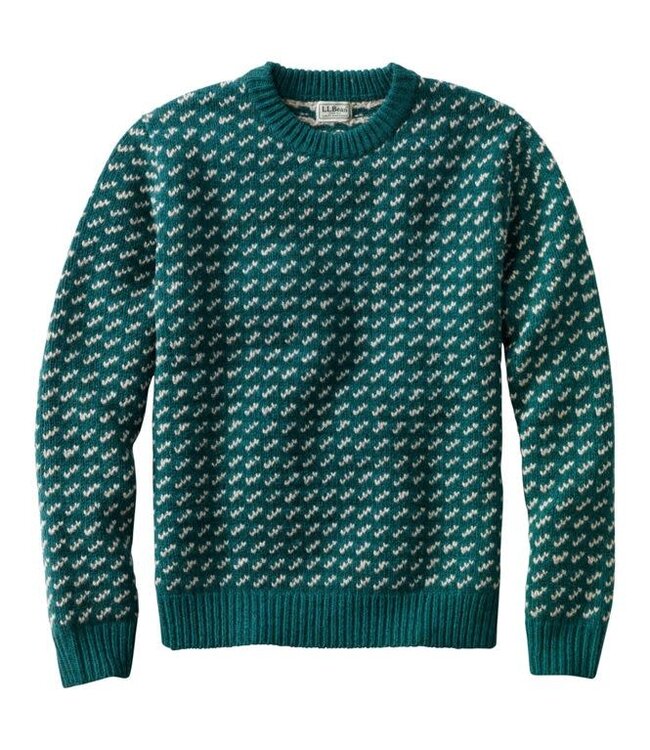 L.L.Bean M's Bean's Classic Ragg Wool Sweater, Crewneck, Bird's-Eye