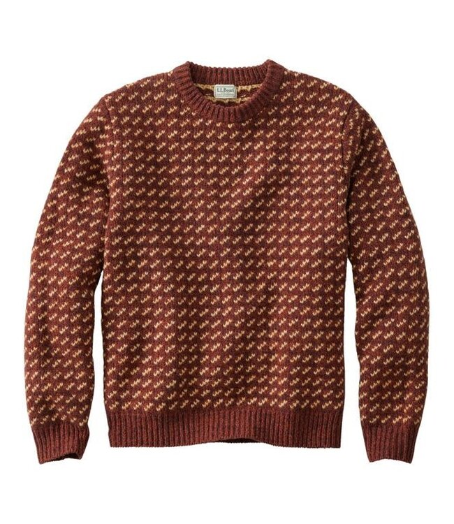 L.L.Bean M's Bean's Classic Ragg Wool Sweater, Crewneck, Bird's-Eye
