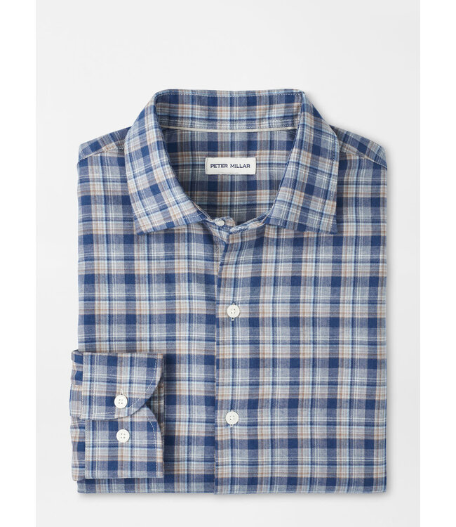 Peter Millar M's Whitecap Performance Flannel Sport Shirt