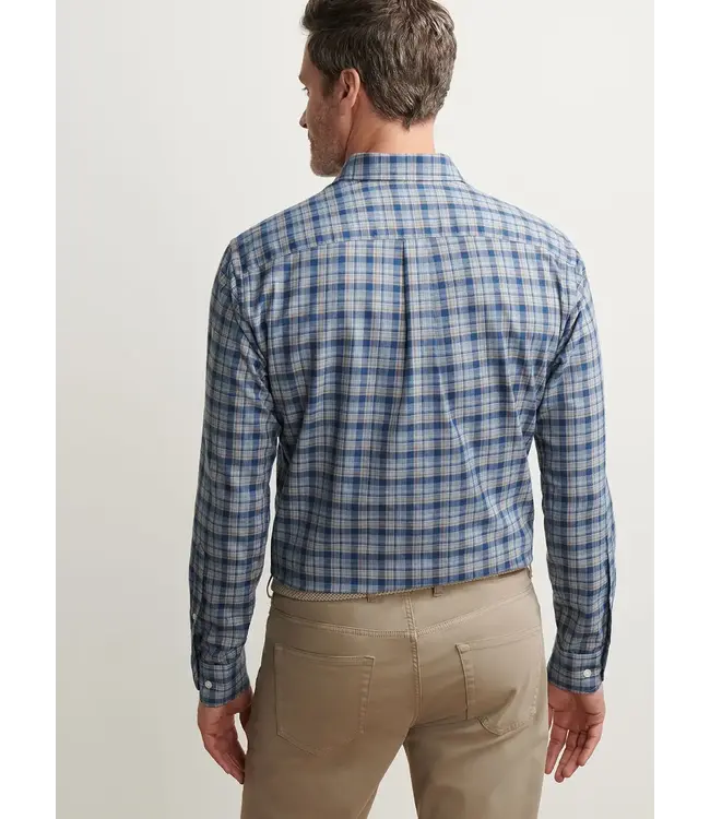 Peter Millar M's Whitecap Performance Flannel Sport Shirt