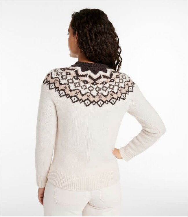 L.L.Bean W's Bean's Classic Ragg Wool Sweater, Crewneck Fair Isle