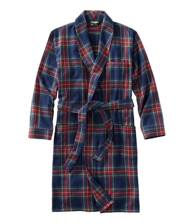 L.L.Bean M's Scotch Plaid Flannel Robe