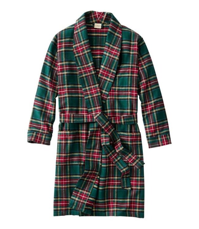 L.L.Bean M's Scotch Plaid Flannel Robe