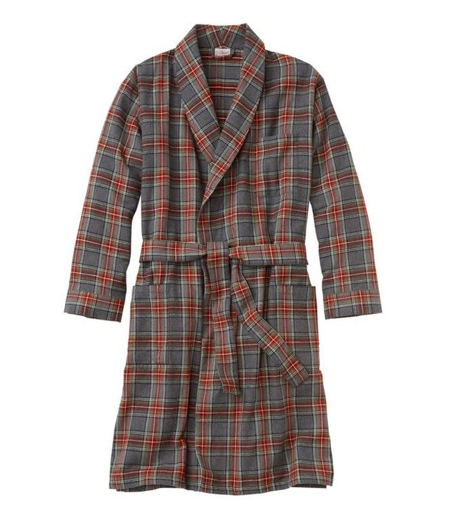 L.L.Bean M's Scotch Plaid Flannel Robe