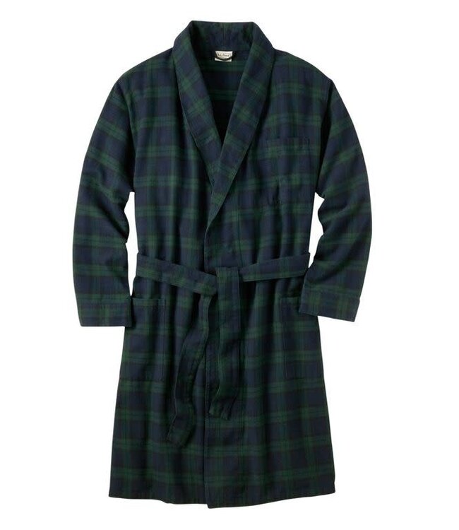 L.L.Bean M's Scotch Plaid Flannel Robe