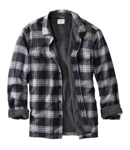 L.L.Bean M's Fleece-Lined Flannel Shirt, Traditional Fit