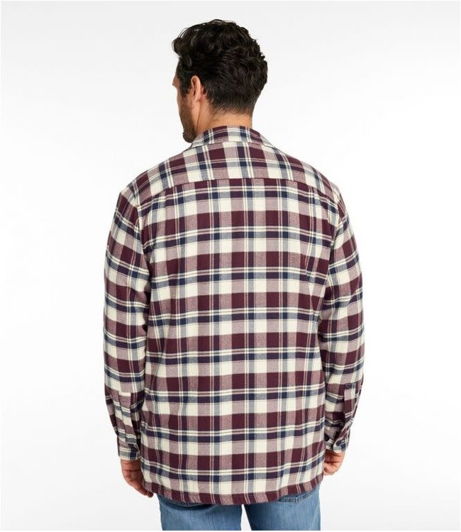 L.L.Bean M's Fleece-Lined Flannel Shirt, Traditional Fit