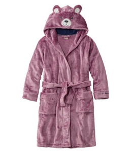 L.L.Bean Kids' Cozy Animal Robe, Hooded