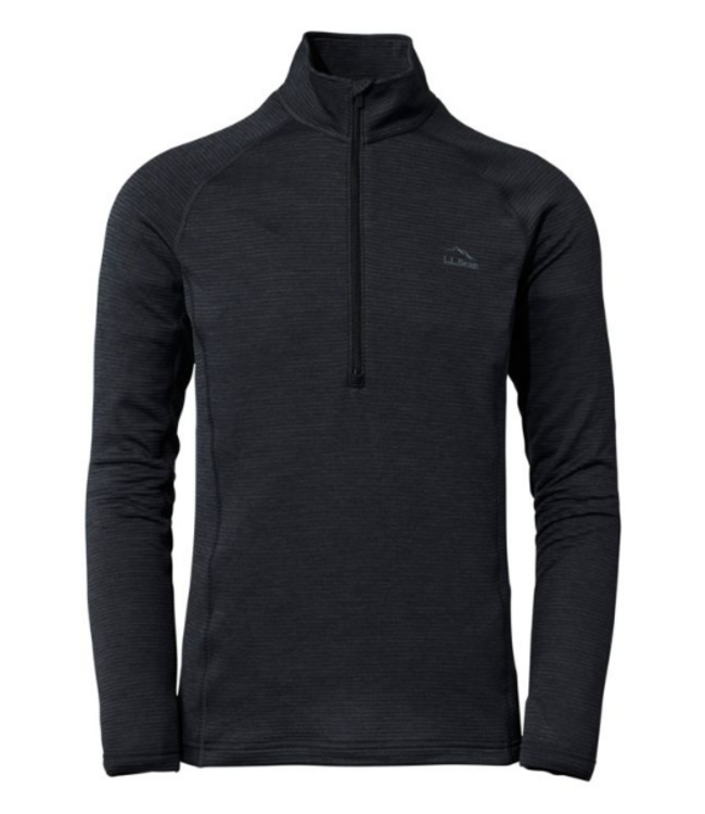 L.L.Bean M's L.L.Bean Midweight Base Layer Crew Top, 1/4 Zip