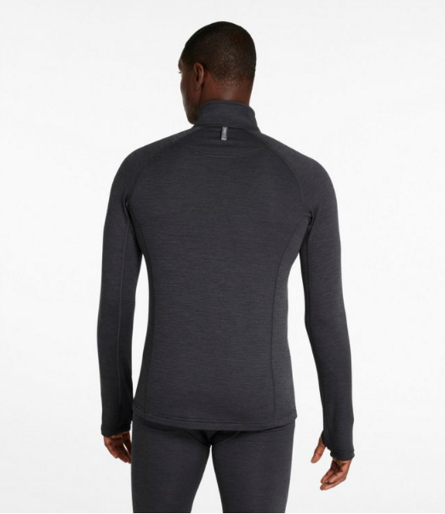 L.L.Bean M's L.L.Bean Midweight Base Layer Crew Top, 1/4 Zip