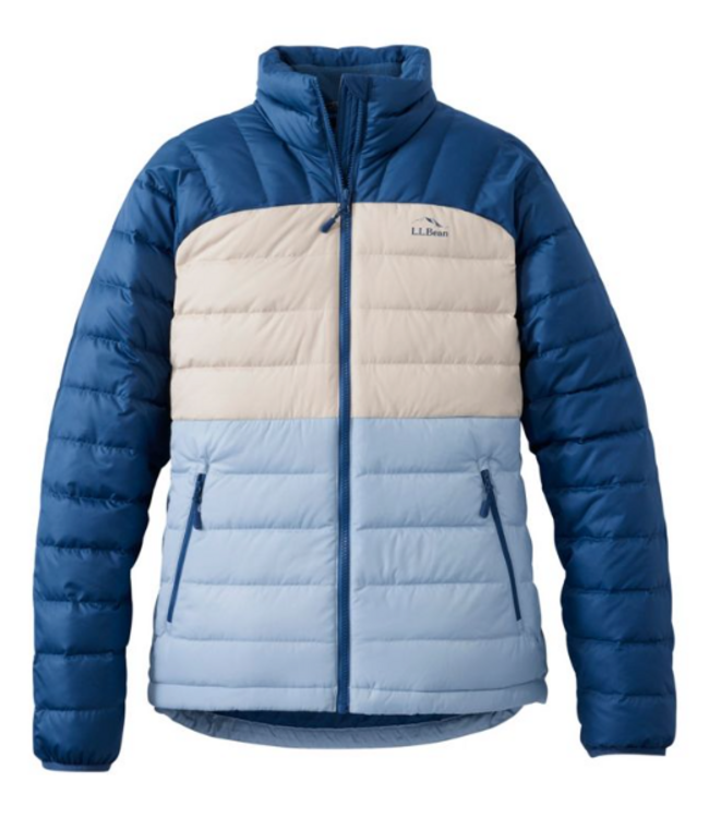 L.L.Bean W's Bean's Down Jacket, Colorblock