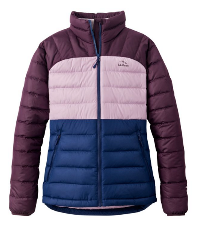 L.L.Bean W's Bean's Down Jacket, Colorblock