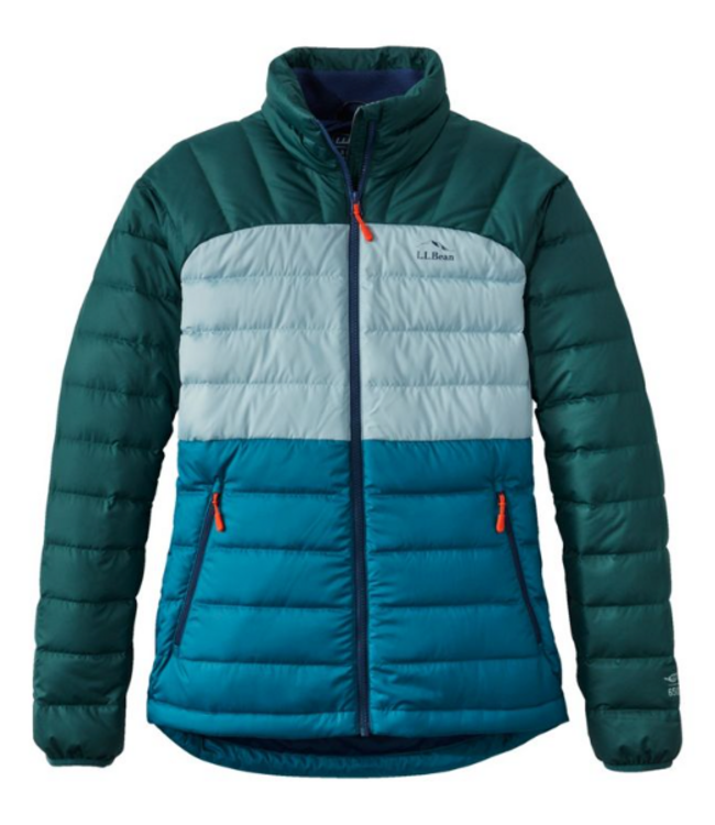 L.L.Bean W's Bean's Down Jacket, Colorblock