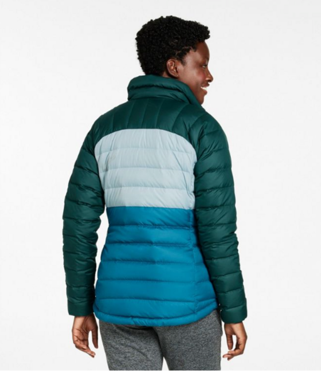 L.L.Bean W's Bean's Down Jacket, Colorblock