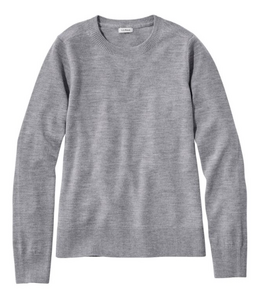 L.L.Bean W's Essential Merino Wool Sweater, Crewneck